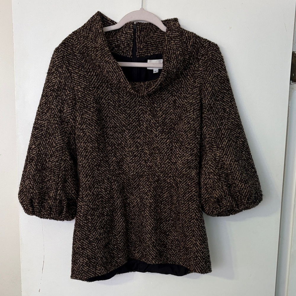 Charlotte Brody Vintage Inspired Cowl Neck Top with 3/4 Sleeves. Size 6